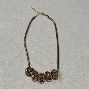 Elegant costume Gold Knot Necklace